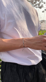 Dream Catcher, single line bracelet_April Birthstone