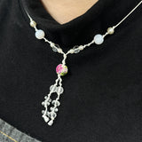 菜松花 knotted necklace
