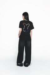25SS デストロイデニムバドパンツ ブラック
