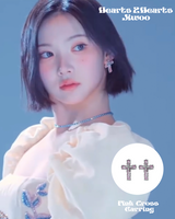 [Hearts2Hearts Jiwoo PIck!]PINK CROSS EARRING