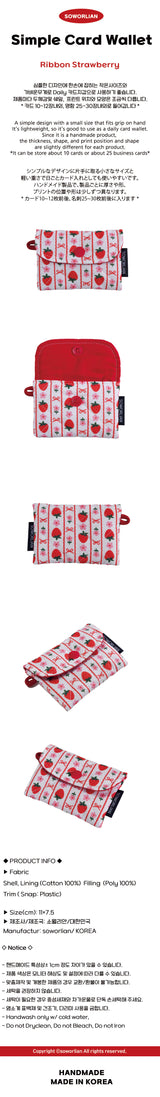 Simple Card wallet _Ribbon Strawberry