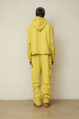 EEERRR Basic logo needlework hoodie (Melange Yellow)