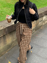 [MADE] Vino Checkered Banded Waist Pants