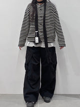 STRIPE TWEED CARDIGAN