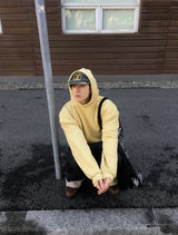 No.1474 high neck crop hood T (3color)