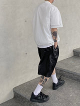ナイロンピンタックハーフパンツ2C