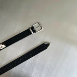 Panelled Crocodile Leather Belt