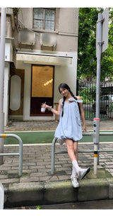 スカイボウノースリーブパンプキンドレス