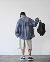 AF SEERSUCKER CHECK SHIRT BLUE