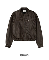 Edion Crop Leather Jacket