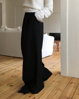 Meld Buckle Pintuck Slacks Pants