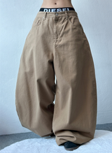 COTTON BASIC BALLOON PANTS❤🤍🤎🖤💚 - 5 COLORS
