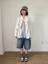 リネンアンクルオープンサンダル