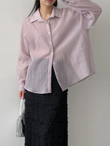 Ever See-through Two-way Loose Fit Shirt