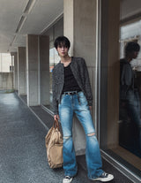 Cora Damage Bootcut Denim Pants