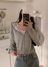 Everyday 2WAY Crop Loose Hood Zip-up (9color)