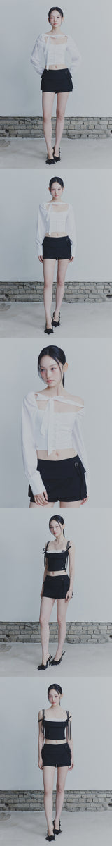 ハートベルトミニスカート black