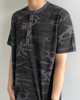 カモフラージュヘンリーネックショートスリーブTシャツ