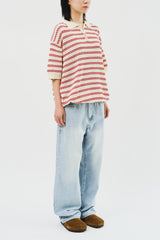 Letter Collar Half Knit (3color)