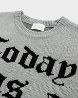 Lettering oversize heavy knit