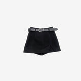 レアニサイドスリットウールスカート (Belt Set)