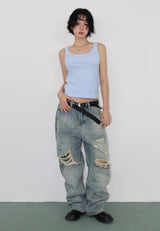 VINTAGE DESTROYED DENIM