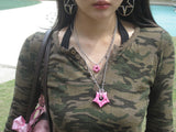 gleaming little star dot necklace [pink]