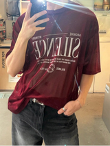 [Unisex]ベルベットメッシュハーフTシャツ(4color)