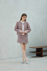 CHERISH TWEED SKIRT PANTS / RED