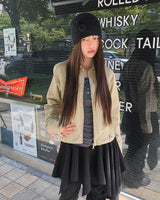 [MADE] Bather Eyelet Seam Detail Collar Washed Cotton Jacket