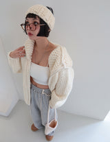 [Handmade] ウールニットジップアップジャケット