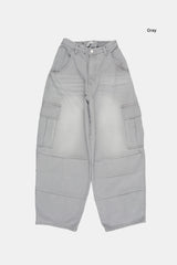 Kilcar half banding cargo denim pants