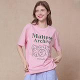 マルチーズアーカイブライングラフィック半袖Tシャツ