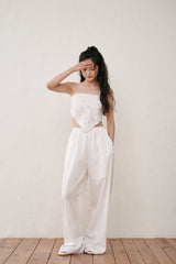 Flower scarf (Ivory)
