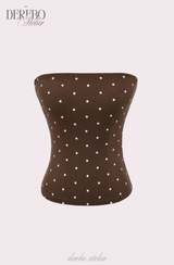 Dot Color Pad Tube Top