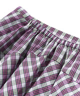 Checked Asymmetric Skirt - Pink