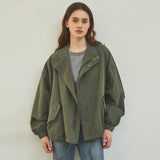 90s クラシック フィッシュテール ショート ボンバー ジャケット_Khaki