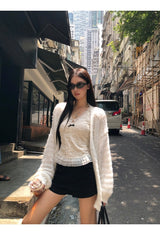 Best Lace V-neck Frill Sleeveless T-shirt