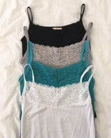 Pnel Lace Strap Sleeveless Top