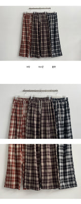 Are checkered banding wide pants