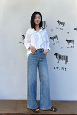WIDE REGULAR DENIM PANTS code 25002