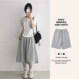 ベーシックバミューダスウェットパンツ (3 colors)