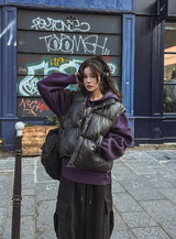Koi Lettering Overfit Hooded Knit