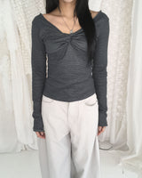 Twisted stripe T