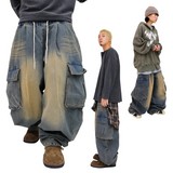 Vintage Washing Cargo Balloon Pants