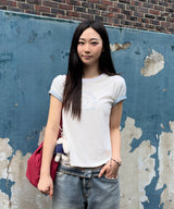 STAR スワール レイヤード ロールアップ 半袖Tシャツ