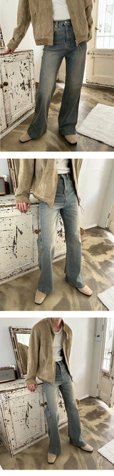 [HANDMADE] Suede square toe chelsea boots (3color)