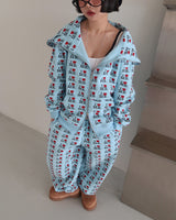 I Love Hooded Zip-Up & Jogger Pants Two Piece Set