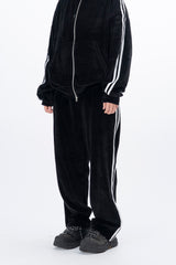 Stua Velour Velvet Set-Up Sweatpants