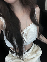 daisy jacquard lace top